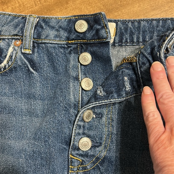 We The Free Denim Mini Skirt Women 30 – OB826306 Distressed Button Fly        
F - Picture 9 of 14